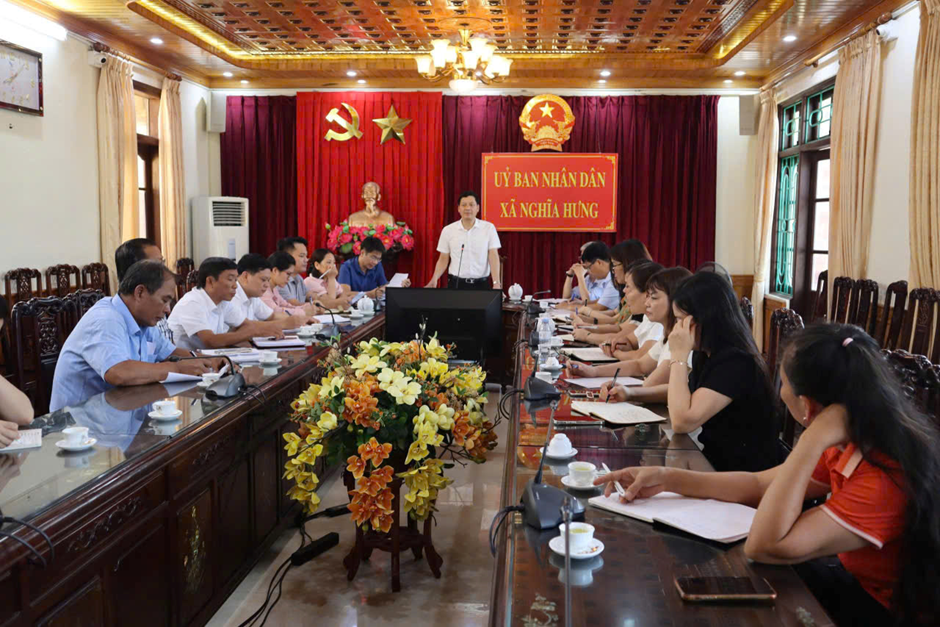 UBND XÃ NGHĨA HƯNG: HỘI NGHỊ VỀ CÔNG TÁC CHUẨN BỊ KHAI GIẢNG NĂM HỌC MỚI 2025 – 2026.